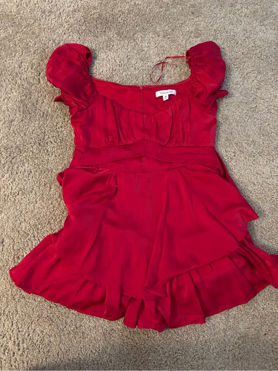 Francesca's Collections Pants - Francesca's Bright Red Ruffle romper